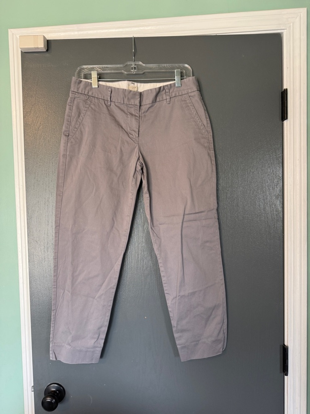 J. Crew Women’s Office Wear Cotton Chinos in Lavender Grey